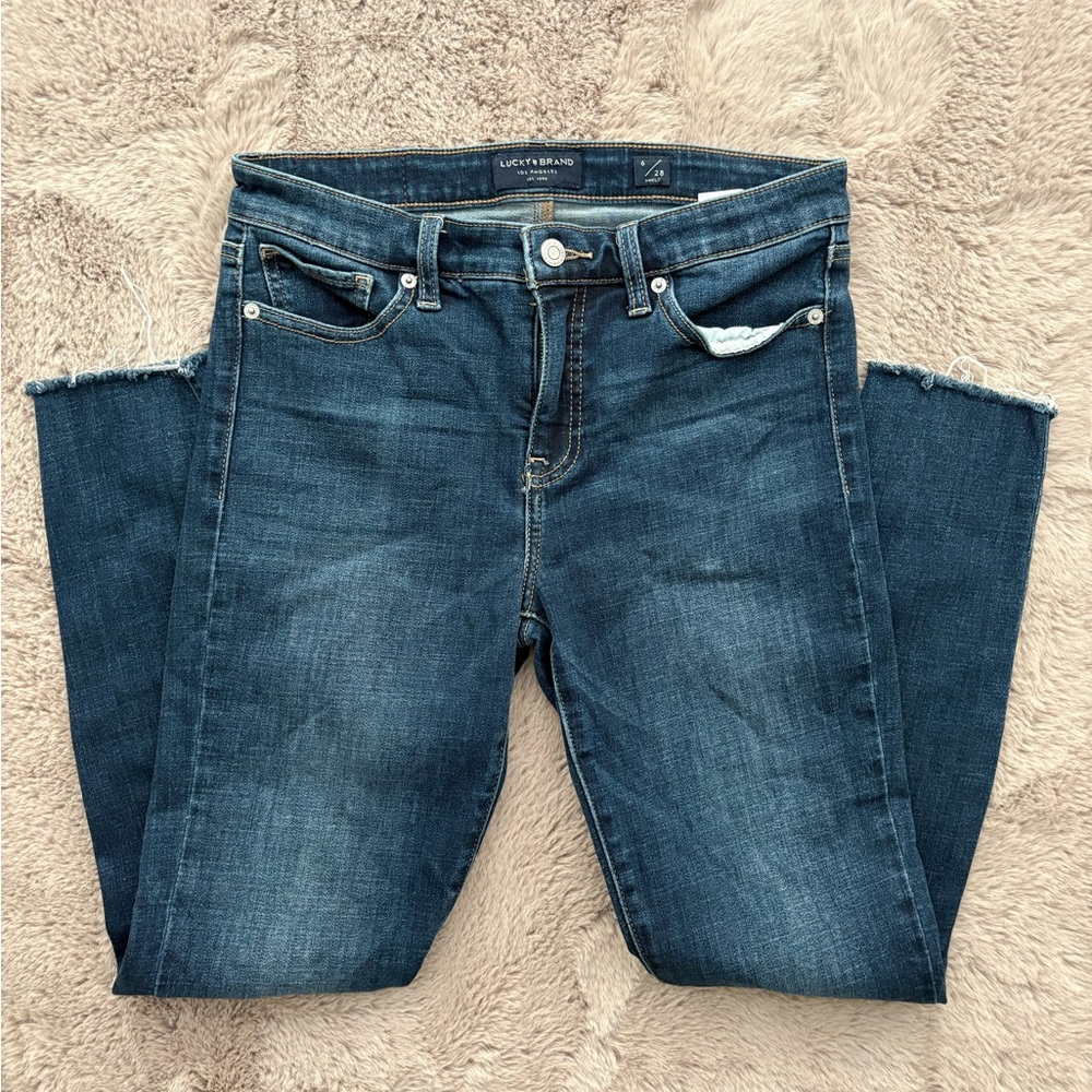 Lucky Brand Women's Deep Indigo Cropped Jeans